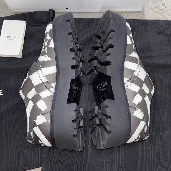 Celine Bulky Derby In Shiny Bull Printed Spiders HARRY WYLD RARE collab US8 IT41 - Picture 13 of 16